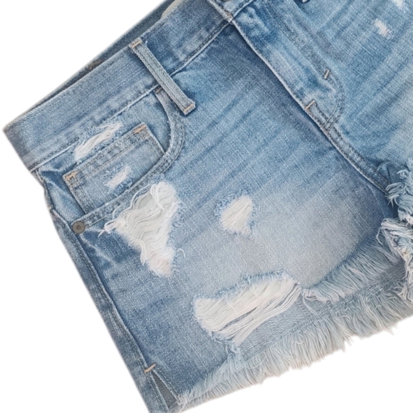 Abercrombie & Fitch Womens Distressed Beaded Pocket Short Shorts Size 2/26. - Picture 5 of 12